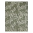 Pemberly Row Contemporary Home 10'x14' Fabric Green Ivory Area Rug