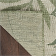 Pemberly Row Contemporary Home 8' Runner Fabric Ivory Green Area Rug