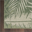 Pemberly Row Contemporary Home 2'x4' Fabric Green Ivory Area Rug