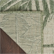 Pemberly Row Contemporary Home 2'x4' Fabric Green Ivory Area Rug
