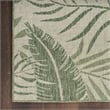 Pemberly Row Contemporary Home 8' Runner Fabric Ivory Green Area Rug