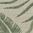 Pemberly Row Contemporary Home 8' Runner Fabric Ivory Green Area Rug