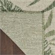 Pemberly Row Contemporary Home 8' Runner Fabric Ivory Green Area Rug