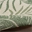 Pemberly Row Contemporary Home 8' Runner Fabric Ivory Green Area Rug