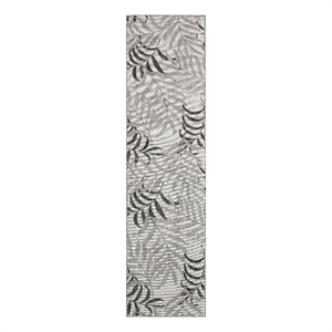 Pemberly Row Contemporary Home 6' Runner Fabric Grey Area Rug
