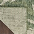 Pemberly Row Contemporary Home 6' Runner Fabric Green Ivory Area Rug