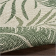 Pemberly Row Contemporary Home 6' Runner Fabric Ivory Green Area Rug