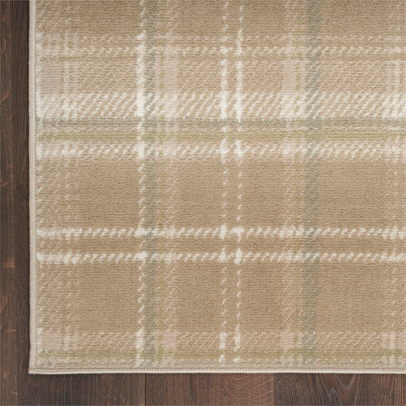 Pemberly Row Modern / Contemporary Home 7'x10' Taupe Area Rug