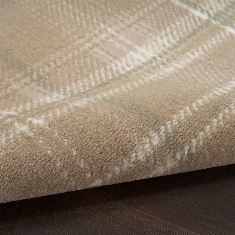Pemberly Row Modern / Contemporary Home 7'x10' Taupe Area Rug