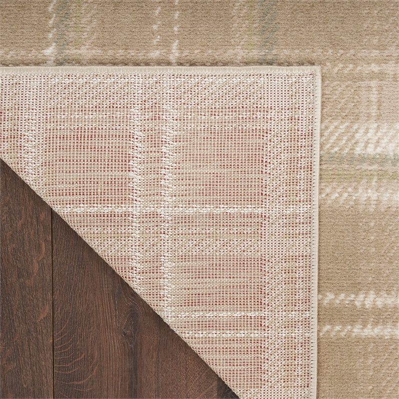 Pemberly Row Modern / Contemporary Home 7'x10' Taupe Area Rug
