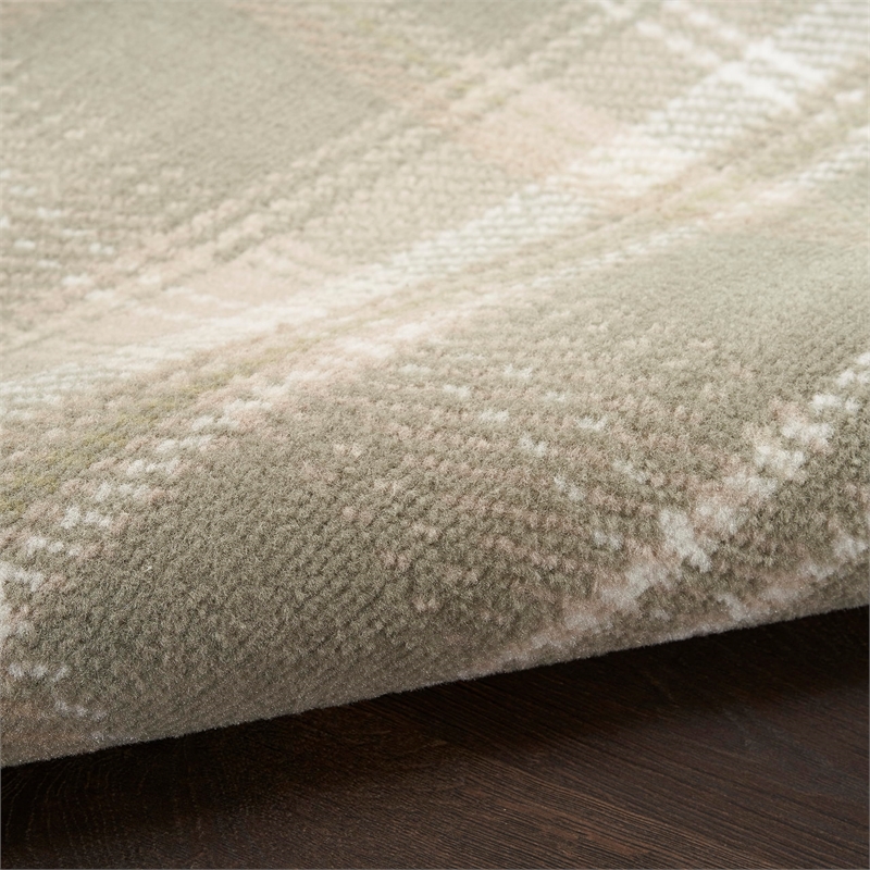 Pemberly Row Modern / Contemporary Home 10' Runner Olive Area Rug