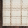 Pemberly Row Contemporary Home 7'x10' Fabric Ivory Beige Area Rug