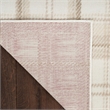 Pemberly Row Contemporary Home 7'x10' Fabric Ivory Beige Area Rug