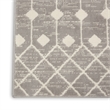 Pemberly Row Modern Transitional Home 9'x12' Fabric Grey Area Rug