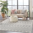 Pemberly Row Modern Transitional Home 9'x12' Fabric Grey Area Rug