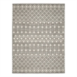 Pemberly Row Modern Transitional Home 9'x12' Fabric Grey Area Rug