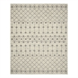 Pemberly Row Transitional Home 9'x12' Fabric Ivory Grey Area Rug