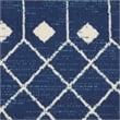 Pemberly Row Modern Transitional Home 9'x12' Fabric Navy Area Rug