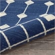 Pemberly Row Modern Transitional Home 9'x12' Fabric Navy Area Rug