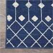 Pemberly Row Modern Transitional Home 9'x12' Fabric Navy Area Rug