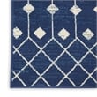 Pemberly Row Modern Transitional Home 9'x12' Fabric Navy Area Rug