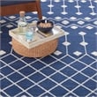 Pemberly Row Modern Transitional Home 9'x12' Fabric Navy Area Rug