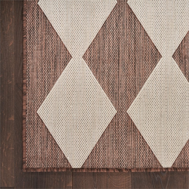 Pemberly Row Contemporary Home 6'x9' Fabric Natural Area Rug