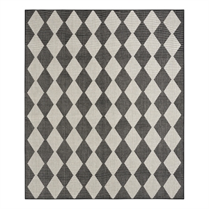 Pemberly Row Modern / Contemporary Home 9'x12' Fabric Black Area Rug