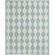 Pemberly Row Modern / Contemporary Home 9'x12' Fabric Aqua Area Rug