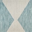 Pemberly Row Modern / Contemporary Home 9'x12' Fabric Aqua Area Rug