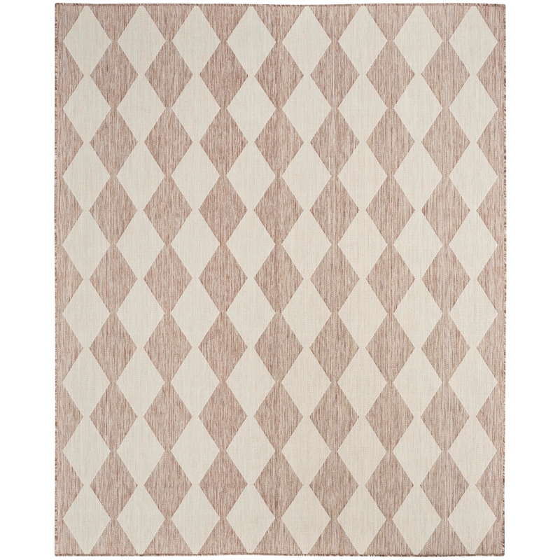 Pemberly Row Modern / Contemporary Home 9'x12' Fabric Beige Area Rug