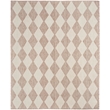 Pemberly Row Modern / Contemporary Home 9'x12' Fabric Beige Area Rug