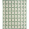 Pemberly Row Contemporary Home 6'x9' Fabric Blue Green Area Rug