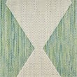 Pemberly Row Contemporary Home 6'x9' Fabric Blue Green Area Rug