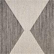 Pemberly Row Contemporary Home 9'x12' Fabric Charcoal Area Rug