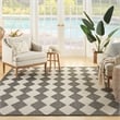 Pemberly Row Contemporary Home 9'x12' Fabric Charcoal Area Rug