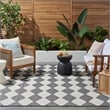 Pemberly Row Contemporary Home 9'x12' Fabric Charcoal Area Rug
