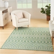 Pemberly Row Modern / Contemporary 4'x6' Fabric Blue Green Area Rug