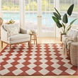 Pemberly Row Contemporary Home 7'x10' Fabric Terracotta Area Rug