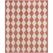 Pemberly Row Contemporary Home 7'x10' Fabric Terracotta Area Rug