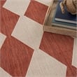Pemberly Row Contemporary Home 7'x10' Fabric Terracotta Area Rug
