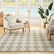 Pemberly Row Contemporary Home 7'x10' Fabric Light Grey Area Rug