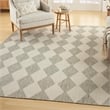Pemberly Row Contemporary Home 7'x10' Fabric Light Grey Area Rug