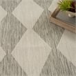 Pemberly Row Contemporary Home 7'x10' Fabric Light Grey Area Rug