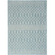 Pemberly Row Modern / Contemporary 4'x6' Fabric Aqua Area Rug