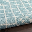 Pemberly Row Modern / Contemporary 4'x6' Fabric Aqua Area Rug