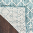 Pemberly Row Modern / Contemporary 4'x6' Fabric Aqua Area Rug