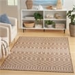 Pemberly Row Modern / Contemporary 4'x6' Fabric Beige Area Rug