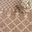 Pemberly Row Modern / Contemporary 4'x6' Fabric Beige Area Rug