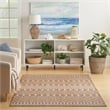 Pemberly Row Modern / Contemporary 4'x6' Fabric Beige Area Rug